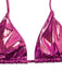 Ensemble bikini métallisé uni à bretelles années 1970