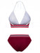 Ensemble Bikini Col Licou Pailleté Rouge Années 80