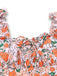 Maillot de Bain Une Pièce à Fleurs Manches Ailettes et Volants Années '50 4
