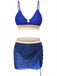 Ensemble tankini patchwork maille chevrons années 1940