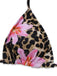 3PCS Ensemble bikini fleuri à imprimé léopard années 1960