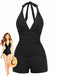 Ensemble Tankini Short Dos Nu années 40