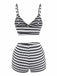 Ensemble Bikini Vintage Bicolore Noir et Blanc années 30 2