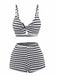 Ensemble Bikini Vintage Bicolore Noir et Blanc années 30 3