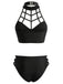 [Prévente] Maillot de Bain Caged Halter Gothic Découpé Noir Années 1970 4