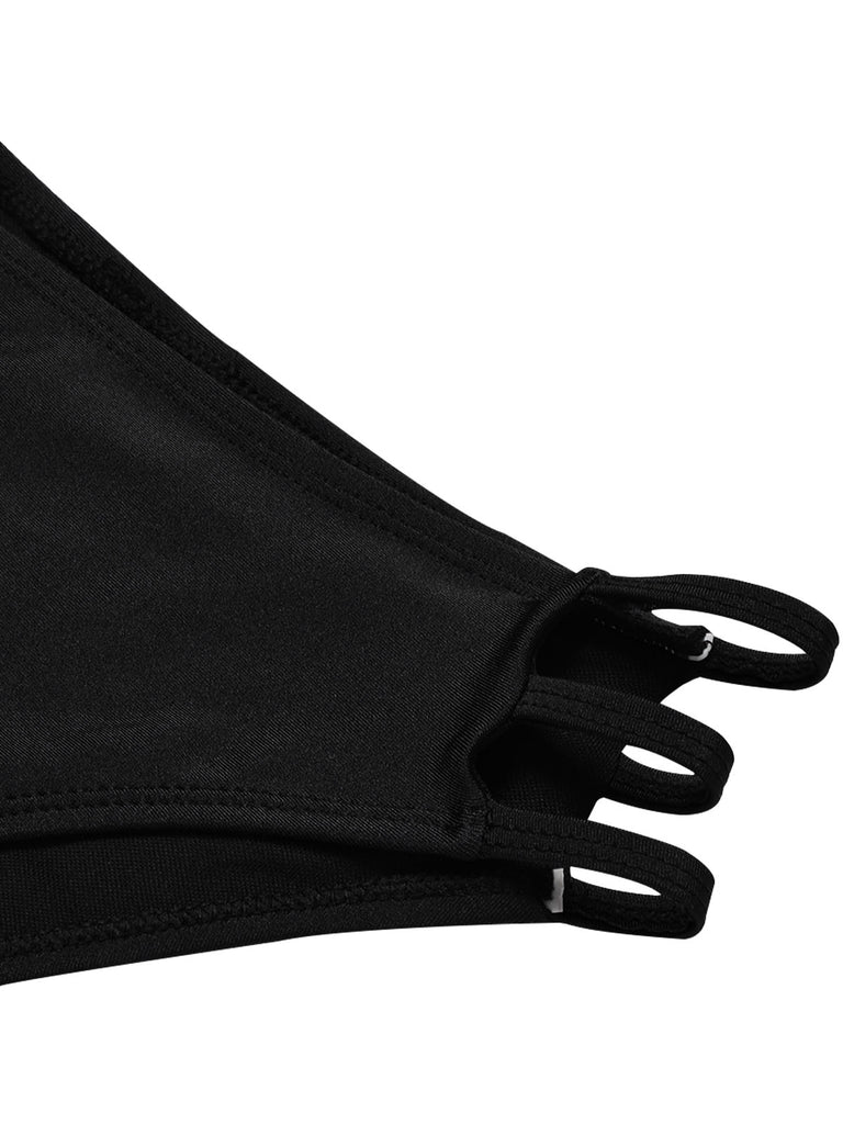[Prévente] Maillot de Bain Caged Halter Gothic Découpé Noir Années 1970 7