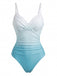 Maillot de bain une pièce dégradé à bretelles croisées années 1940