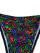 Maillot de Bain 2PCS Noir Camo & en Filet Crop Années 1960 7
