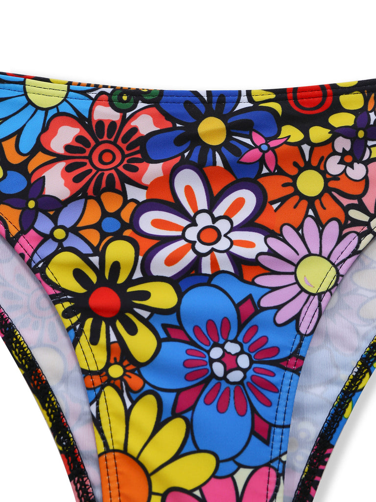 Marguerite Halter Coloré Ensemble Tankini Années 2000 6