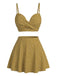 à Pois Taille Haute Ensemble Bikini & Cache-Maillot Années 1950 7