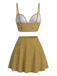 à Pois Taille Haute Ensemble Bikini & Cache-Maillot Années 1950 8