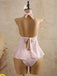 Tankini noire halter en V profond floral texturé années 1950