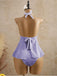 Tankini noire halter en V profond floral texturé années 1950