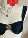 3PCS Uni Metal Sun Chaîne Accent Ensemble Bikini & Cache-Maillot Années 1950 12