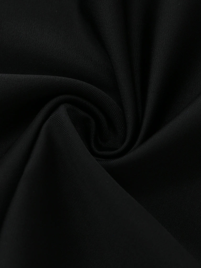 Ensemble Tankini Bicolore Nœud Noir et Blanc années 50 6