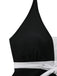 Ensemble Tankini Bicolore Nœud Noir et Blanc années 50 5