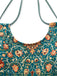 Set Tankini Halter à Imprimés Floraux Rétro Années '40 8