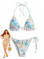 Bikini Bleu à Volants Étoile de Mer Années 50