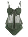 Maillot de Bain en Filet High Waist Nœud Tie Années 1950 9