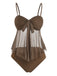 Maillot de Bain en Filet High Waist Nœud Tie Années 1950 11