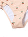 Maillot de bain une pièce rose en dentelle nœud cerise années 1950