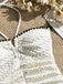 Ensemble Tankini Halter Bustier Texturé Blanc Années 1950 5
