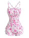Tankini Bleu À Motif Toile De Jouy Années 1950