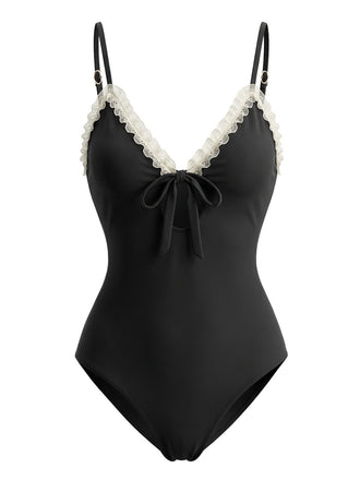 Maillot De Bain Une Pièce Bretelles Réglables Années 1940