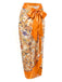[Prévente] 2PCS Maillot de Bain Floral Libellule et Paréo Orange années 60 3