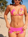 Ensemble Bikini Short Dos Nu Floral années 80 8