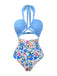 Maillot de Bain Une Pièce Halter Plongeant Découpé Années 1950 4