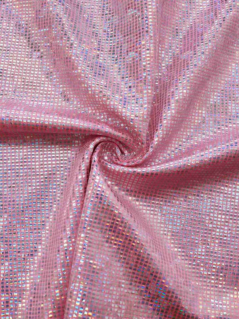 Bikini Sequin Métallisé et Cache-Maillot Rose Années 60