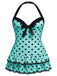 [Grande taille] Maillot de bain Hater rose à pois des années 1940