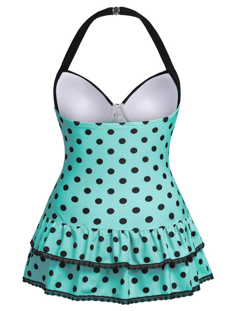 [Grande taille] Maillot de bain Hater rose à pois des années 1940