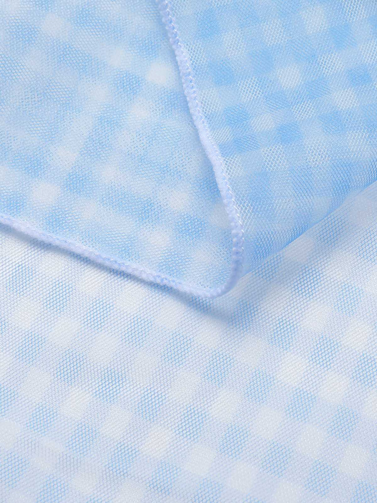 2PCS Maillot de bain à carreaux bleus des années 50
