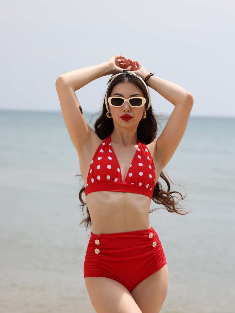 Retro Stage Maillot De Bain Retro Piece Maillot De Bain Séparé