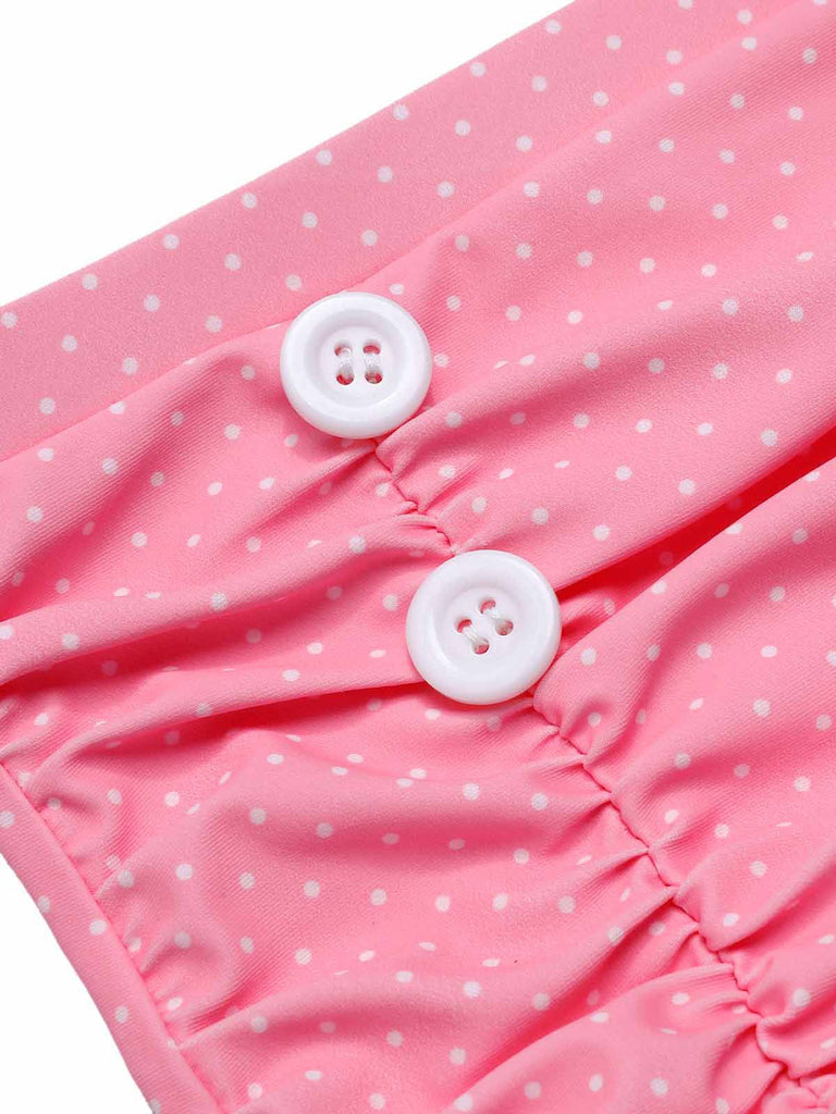 Maillot de Bain licou croisé à fleurs bleu des années 1940