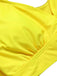 [Grande taille] Maillot de bain jaune fleuri à volants des années 1940