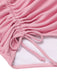 [Pré-vente] Maillot de bain dos nu plissé à lacets rose des années 1950