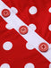 [Pré-vente] Maillot de bain dos nu patchwork à pois rouge des années 1950