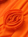 Maillot de bain une pièce orange rouge à fleurs 3D des années 1950