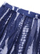 Maillot de bain et cache-maillot à bretelles graphiques teints bleu foncé des années 1960