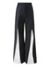 2PCS Maillot de bain et pantalon à bretelles gothiques noirs des années 40