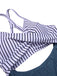 Maillot de bain vert à rayures et patchwork creux années 1940