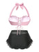 Ensemble bikini licou coquille sirène lavande des années 1970
