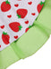 Maillot de bain robe rouge et vert avec nœud à fraises des années 40