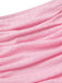 Maillot de Bain uni rose à bretelles et volants des années 1950