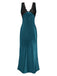 Chemise de nuit en dentelle et satin col v des années 1930
