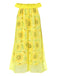 [Prévente] Chemise de nuit en tulle jaune col bateau tournesol années 1950