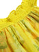 [Prévente] Chemise de nuit en tulle jaune col bateau tournesol années 1950